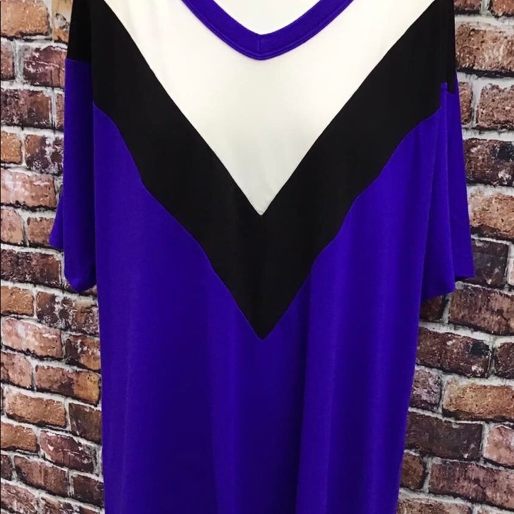 Plus Chevron print top